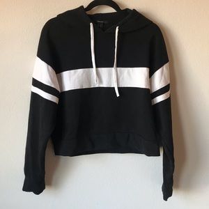 Striped crop hoodie